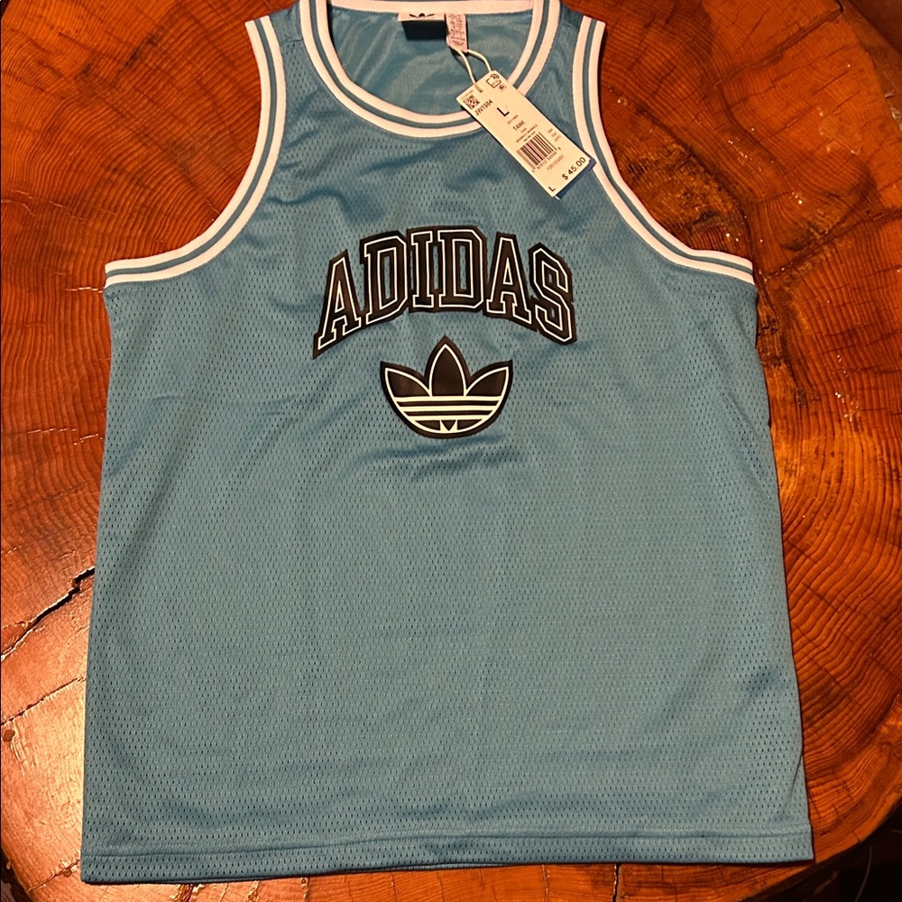 Adidas Blue Tank Top Jersey Kids Large NWT *Create Bundle* 🏀